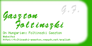 gaszton foltinszki business card